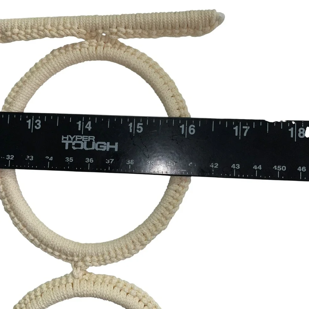 IKEA Komplement Tie‎ Scarf Hanger 28 Belt Organizer Rack Holder Cream Macrame